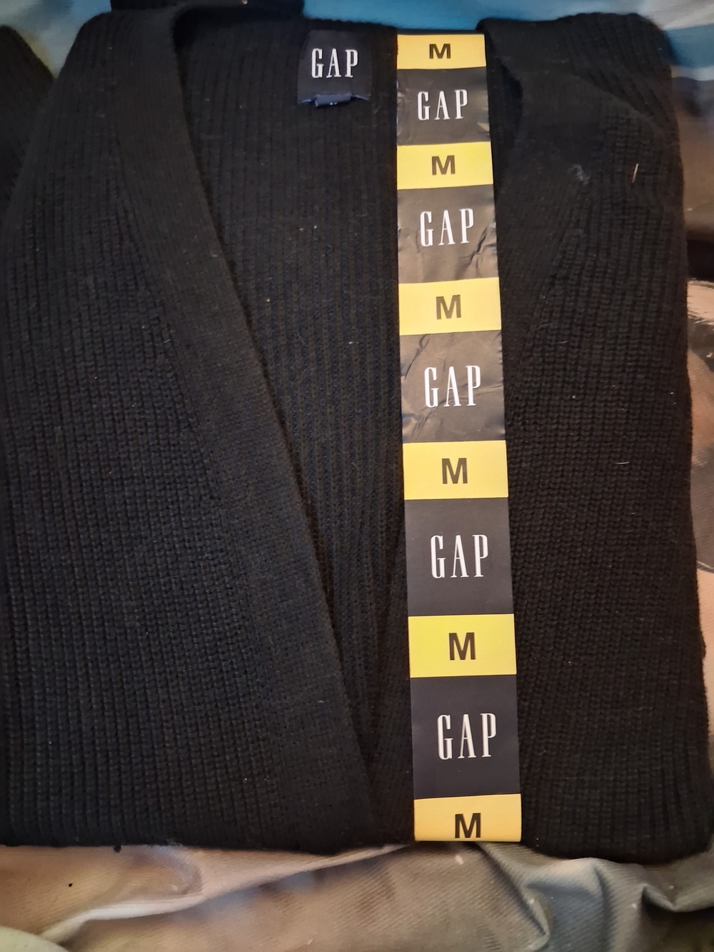 GAP Womens Black Ribbed Cardigan